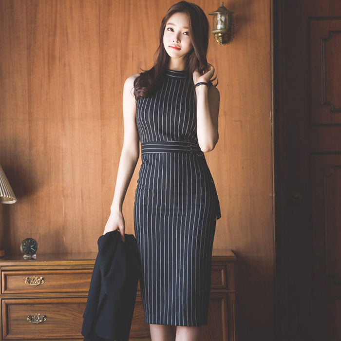 Fashion Striped Bodycon Dress