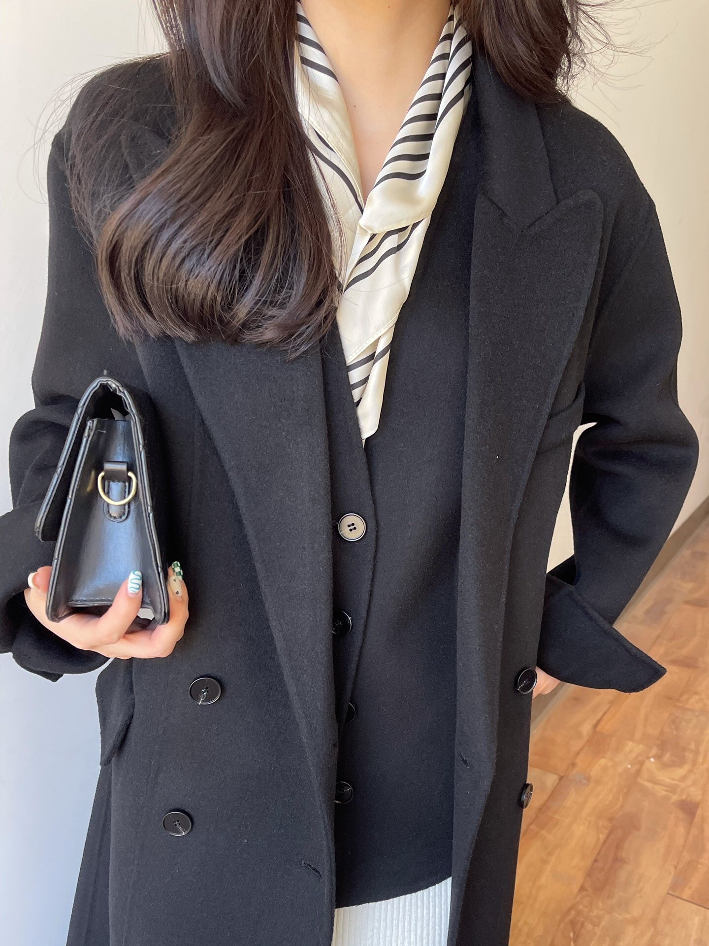 Women's Two-Piece Woolen Coat Vest Set