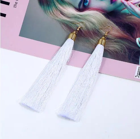 Tassel Earrings - Long Dangle Jewelry