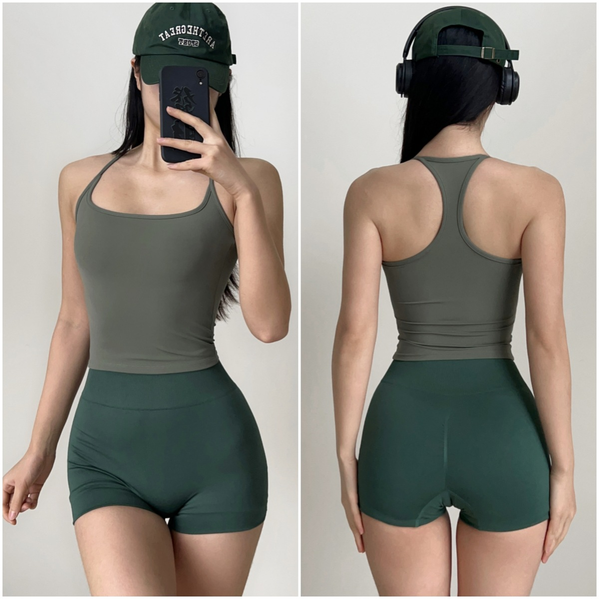 Women's High-Waisted Sleeveless Sports Tank Top