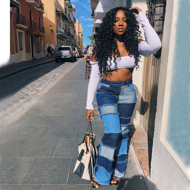 High Waist Denim Flare Pants for Women - Spring 2020