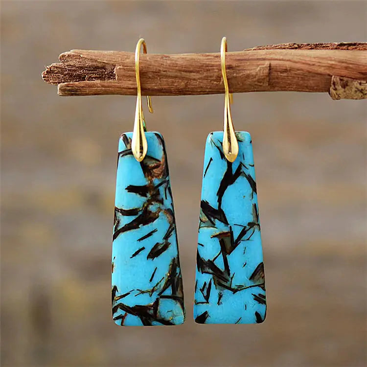 Colorful Teardrop Pendant Earrings for Women