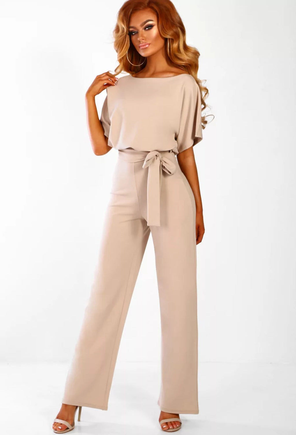 Women's Light Short Sleeve Professional Jumpsuit