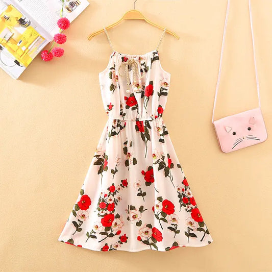 Bohemian Floral Chiffon Maxi Dress for Women
