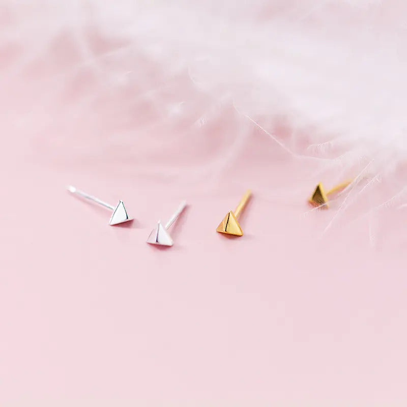 S925 Silver Mini Triangle Earrings for Women