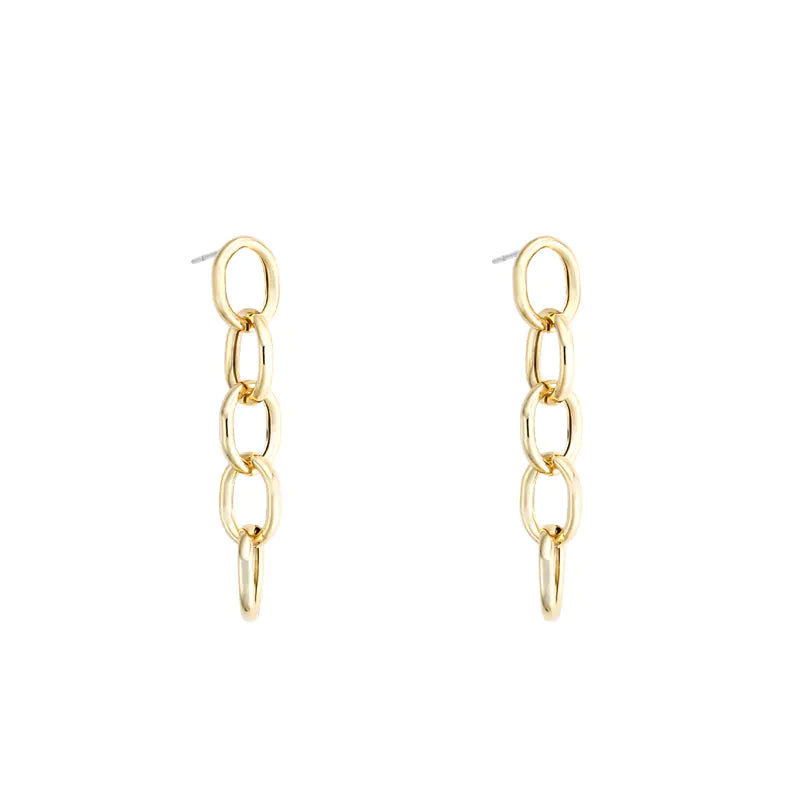 Korean Statement Chain Earrings for Stylish Women