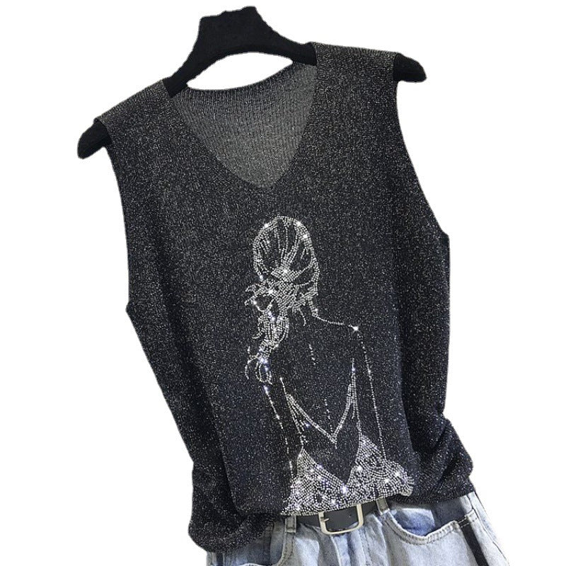 Summer Women's Loose Fit Knitted Tank Top