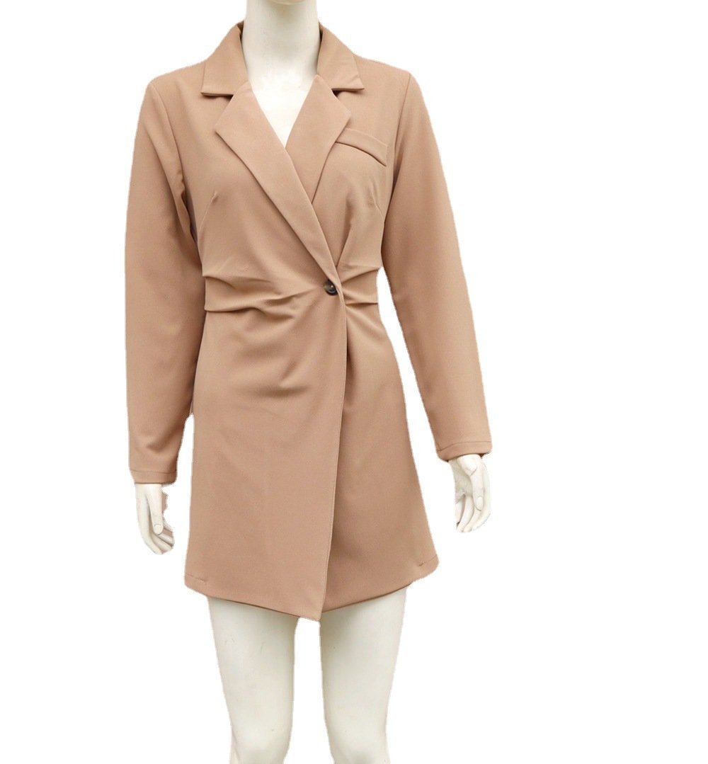 Professional Long Sleeve Lapel Suit Dress