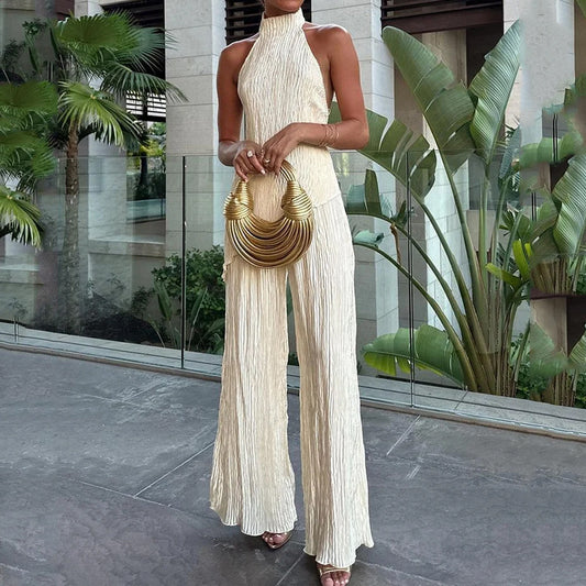 Women's Fashion Two-Piece Backless Set