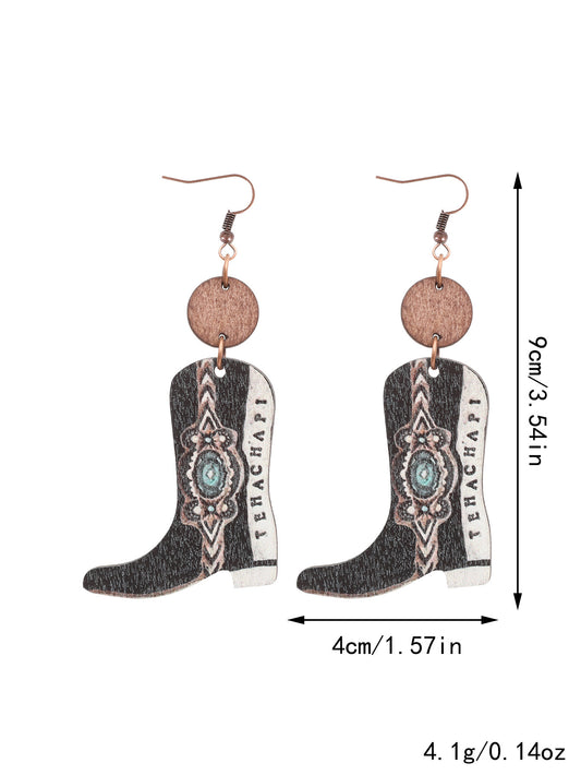 Western Floral Earrings - Vintage Style for Women