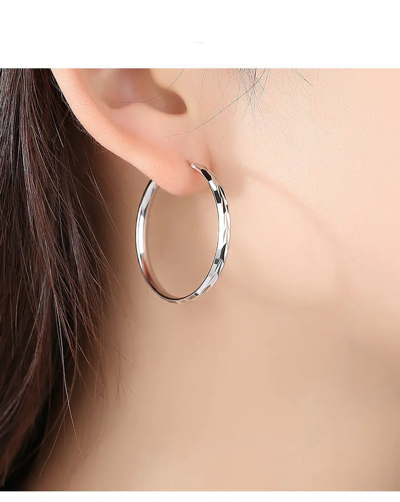 925 Silver Hoop Earrings for Women - Trendy Design