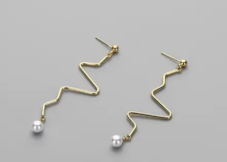 Silver Irregular Style Earrings for Women