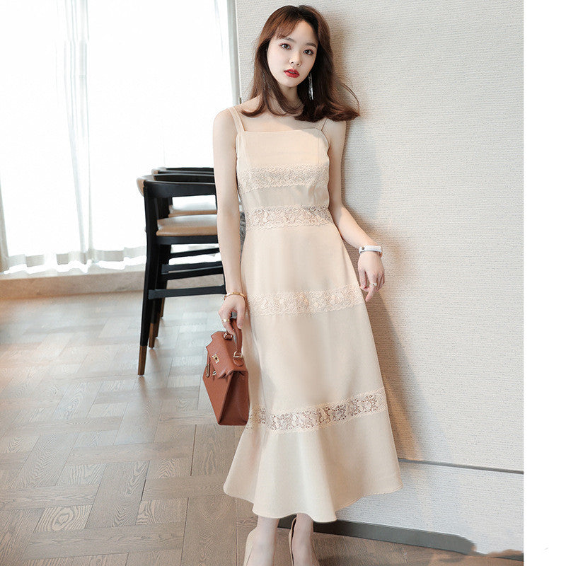 Off-Shoulder Sleeveless Women's Professional Dress