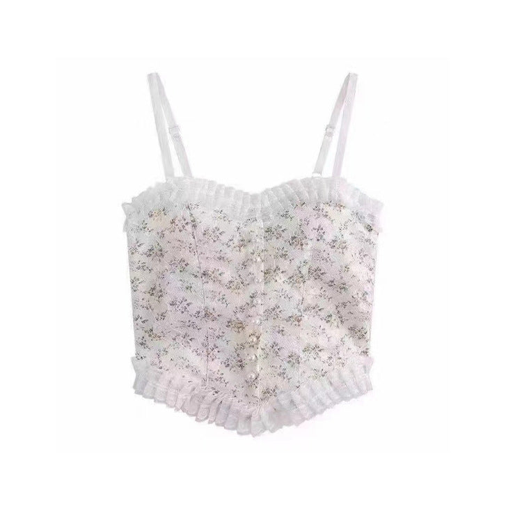 Floral Beaded Tube Top for Women - Versatile Wear