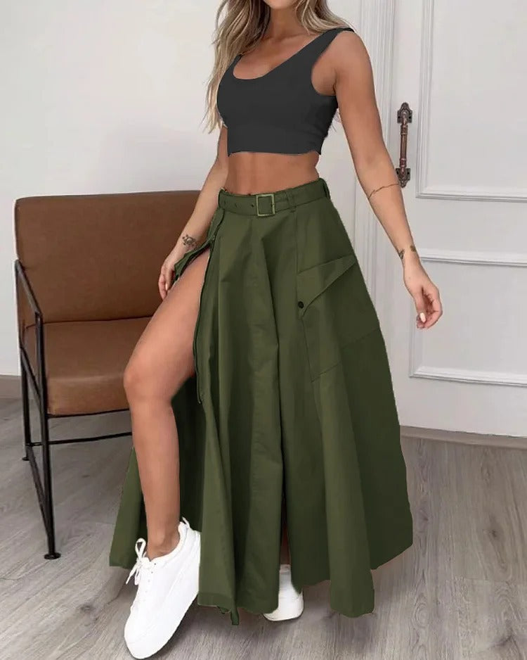 Women's Summer Two-Piece Sleeveless Set