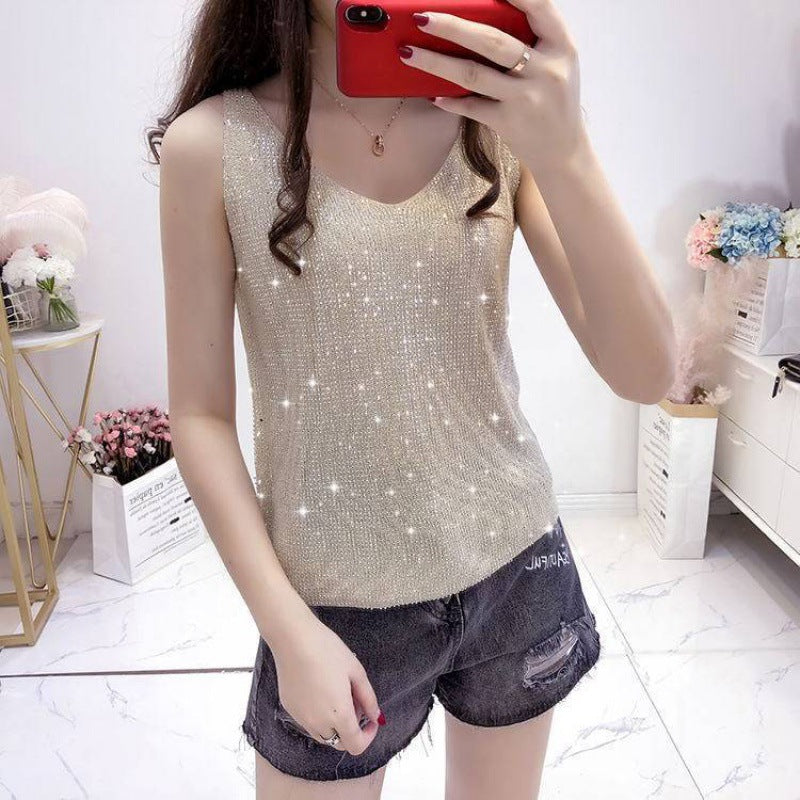 Summer Women's Loose Fit Knitted Tank Top