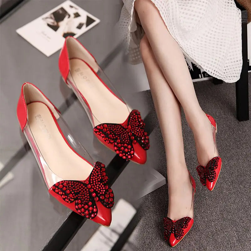 Women's Jelly Sandals with Bow - Summer Flats