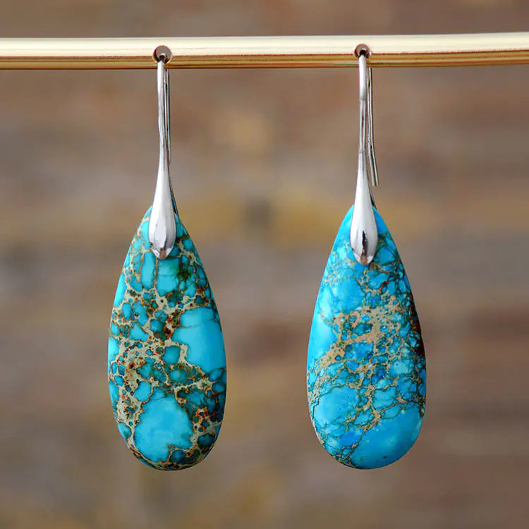 Colorful Teardrop Pendant Earrings for Women