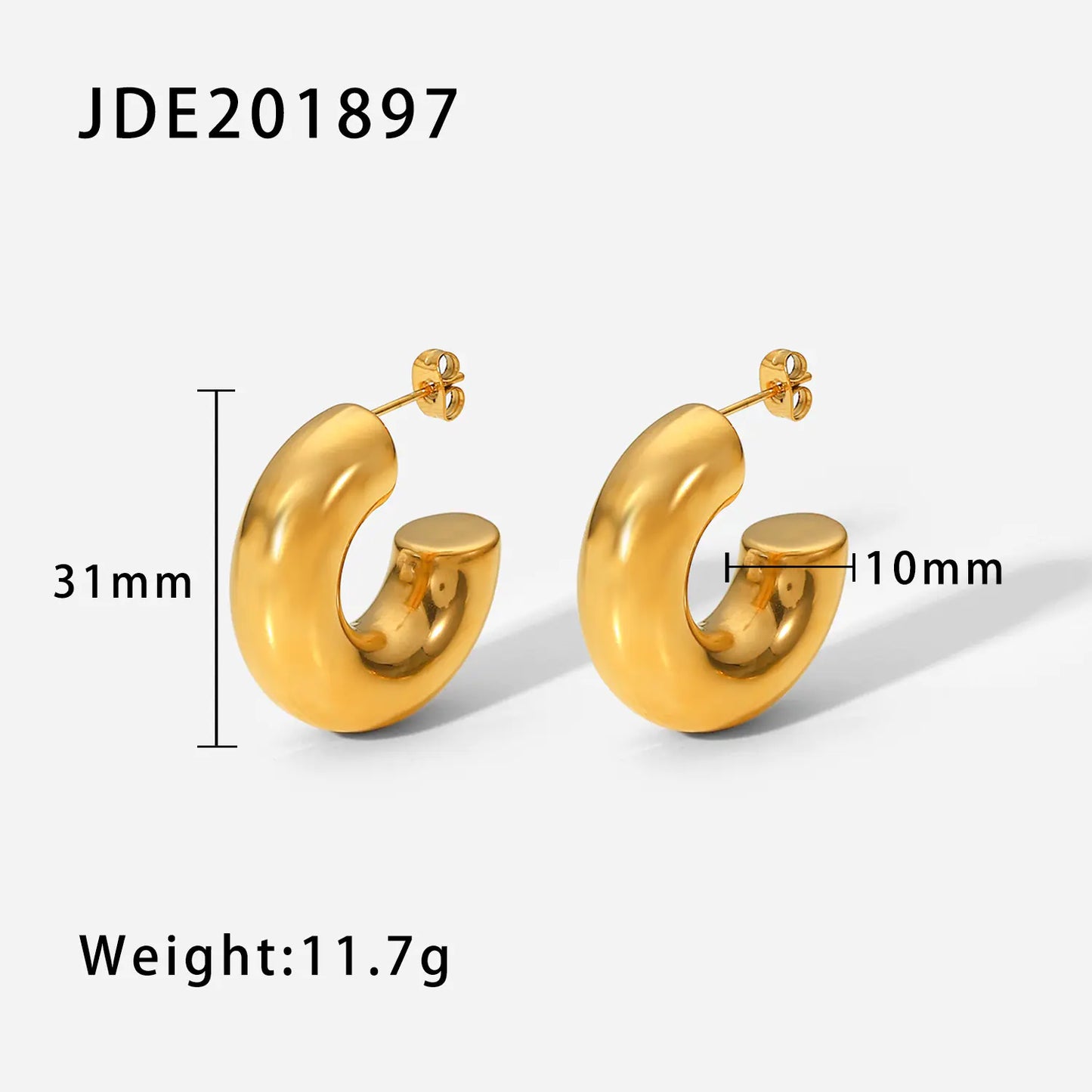 Stylish Stainless Steel Hoop Earrings for Women