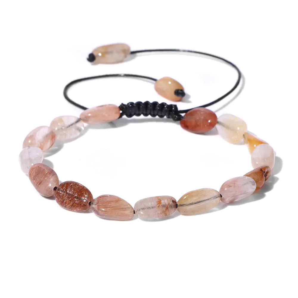 Natural Stone Irregular Beads Woven Bracelet