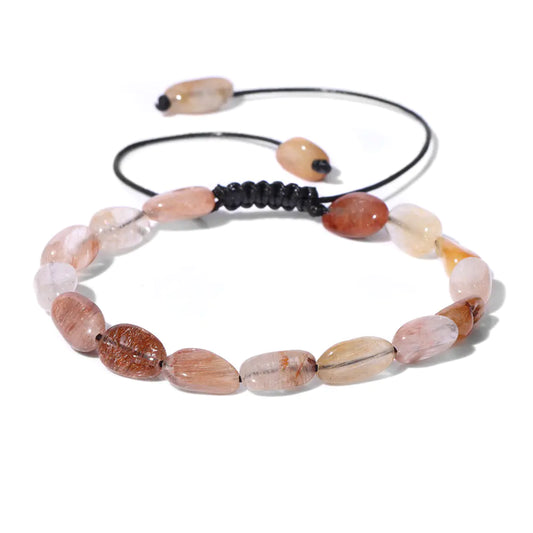 Natural Stone Irregular Beads Woven Bracelet