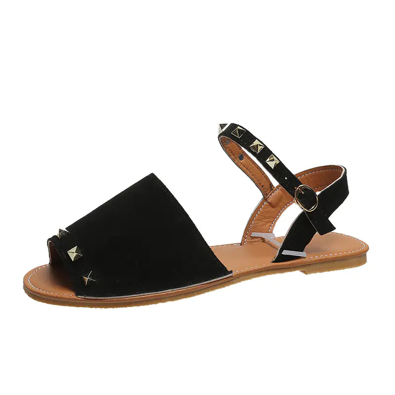 Rivet Sandals for Women - Summer Flat Beach Shoes