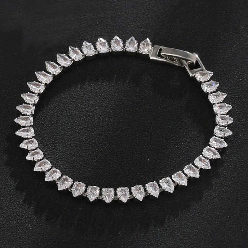 Women's Zircon Clavicle Chain Jewelry Set