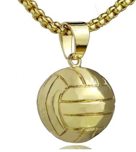 Basketball Pendant Stainless Steel Necklace Jewelry