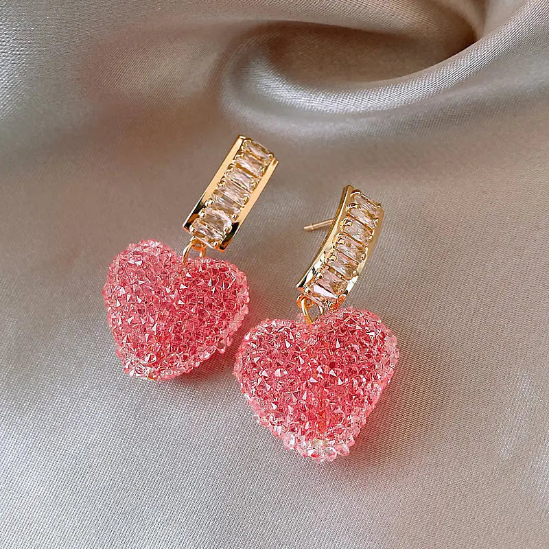 Colorful Soft Candy Love Earrings for Women's Party