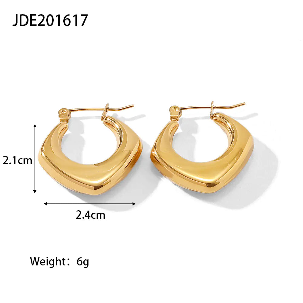 Stylish Stainless Steel Hoop Earrings for Women