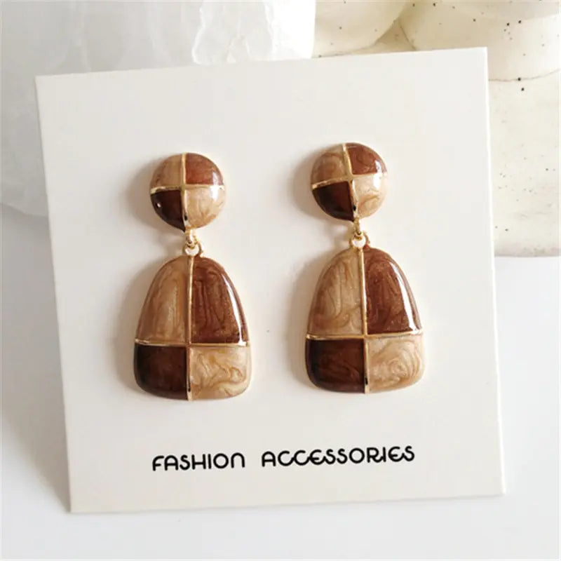 Creative Geometric Colorful Earrings for Women