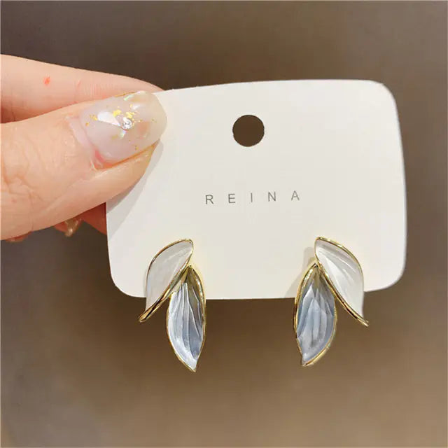 Simple Leaf Earrings for Women - Party Accessories