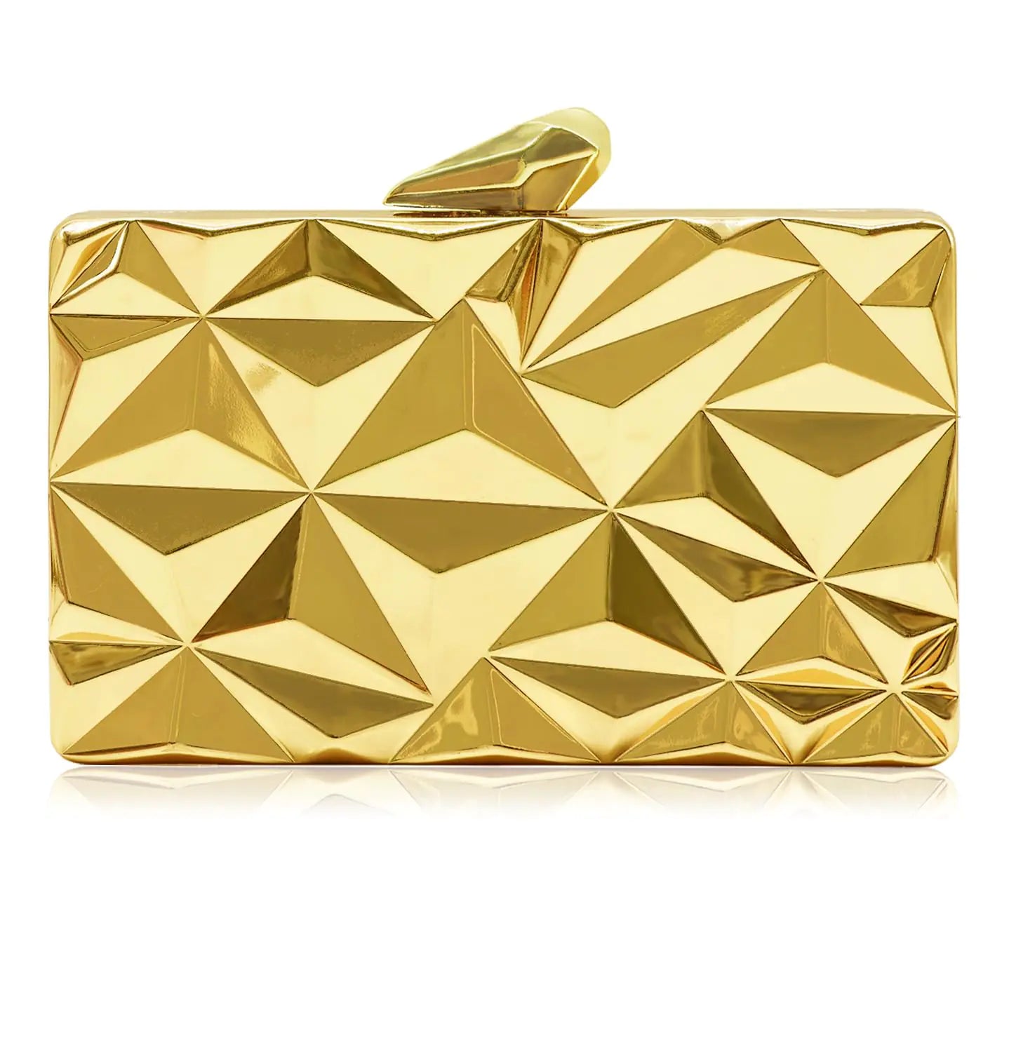 Milisente Womens Clutch Purses. Metallic Bridal Party Geometric Evening Hand Bags for Formal Parties