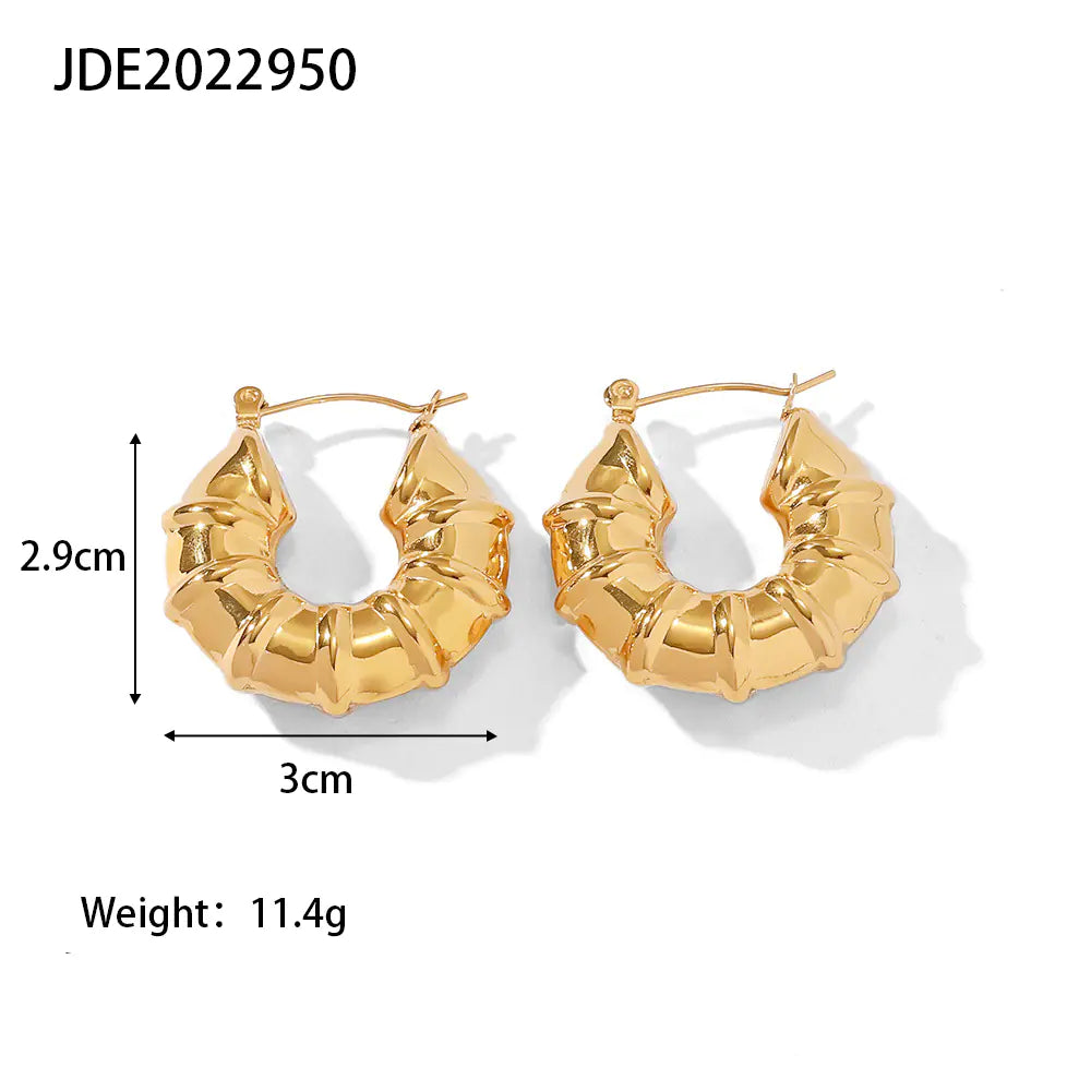 Stylish Stainless Steel Hoop Earrings for Women