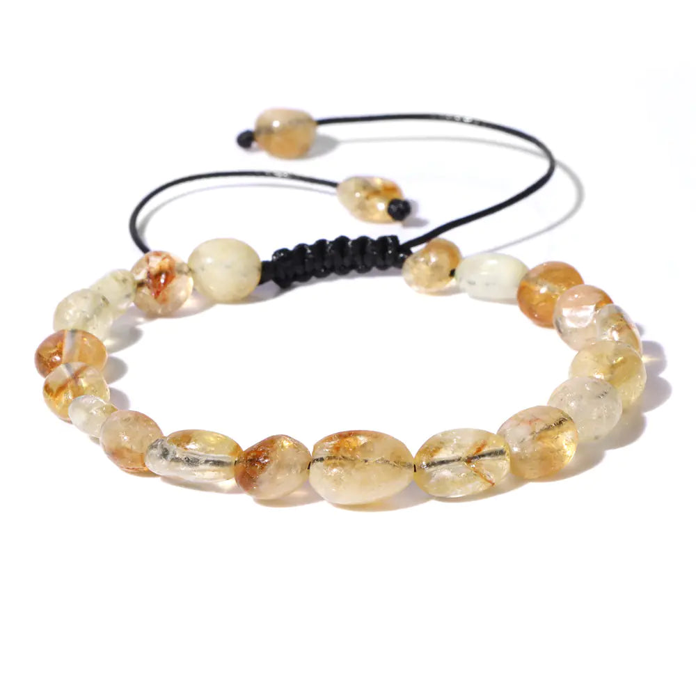 Natural Stone Irregular Beads Woven Bracelet