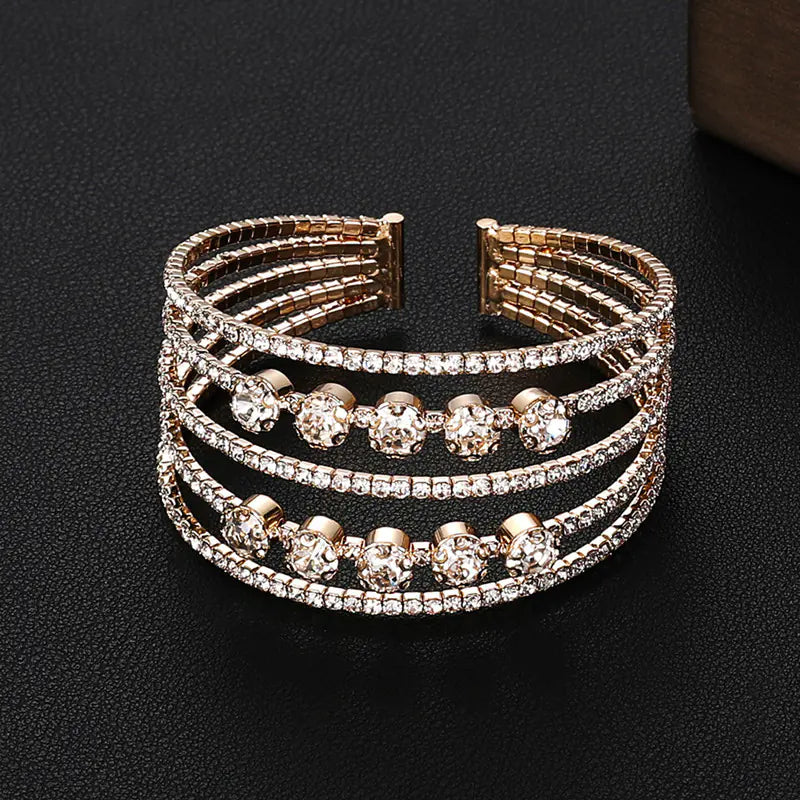 Diamond Elastic Bracelet for Bridal Accessories