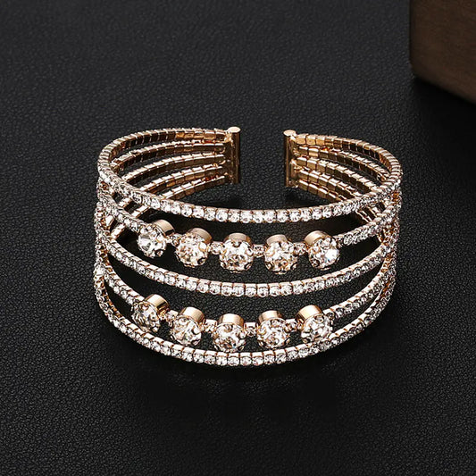 Diamond Elastic Bracelet for Bridal Accessories