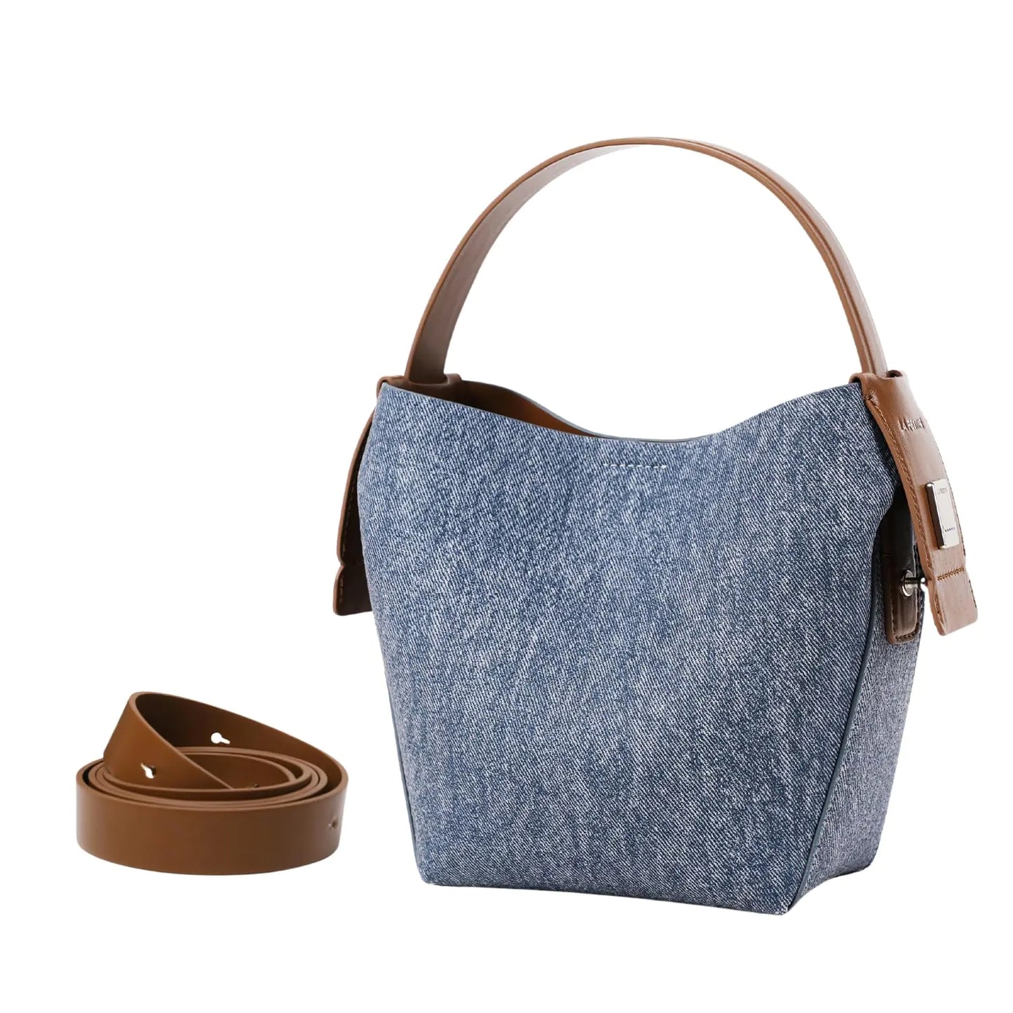 Leather Bucket Bags for Women - Adjustable Long Strap Designer Crossbody Handbags - Shoulder Purse for Everyday Use