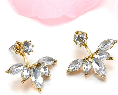 Fashionable Earrings with Rhinestones - Versatile Jewelry