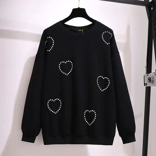 Plus Size Women's Long Sleeve Cotton Sweatshirt