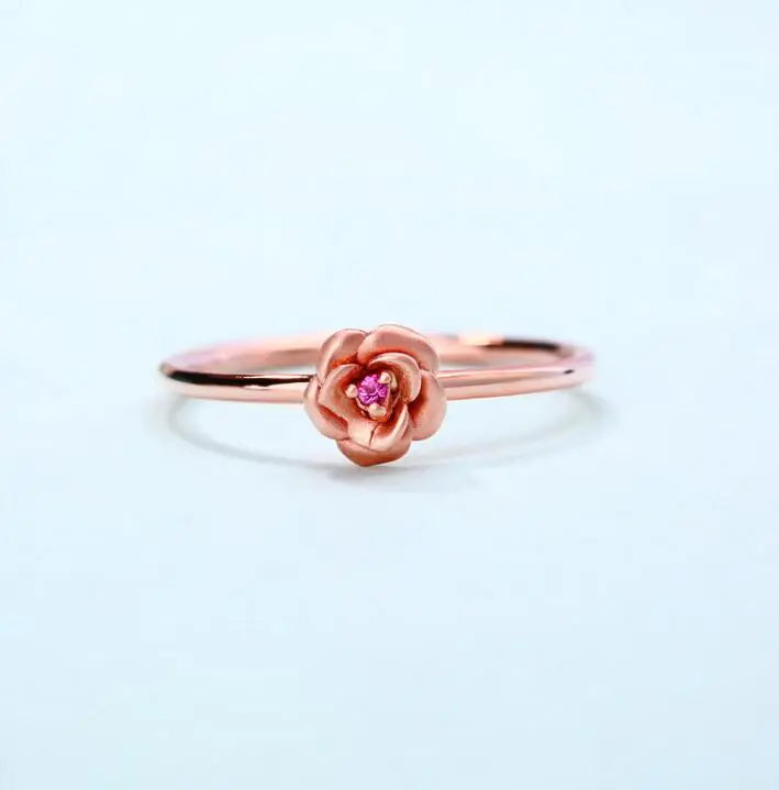 14K Gold Floral Ring - Flower Jewelry