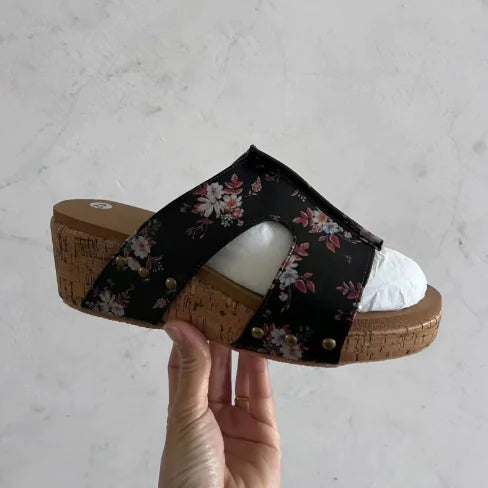 Stylish Open-Toe Wedge Heels for Women (Single Piece)