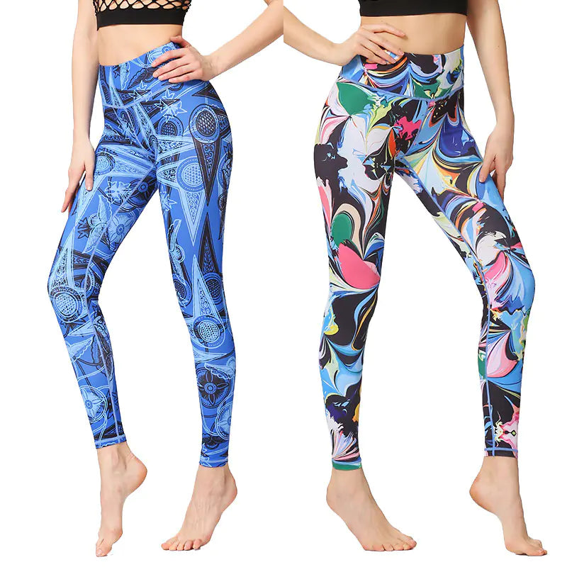 European American Yoga Pants for Women - Printed Tights