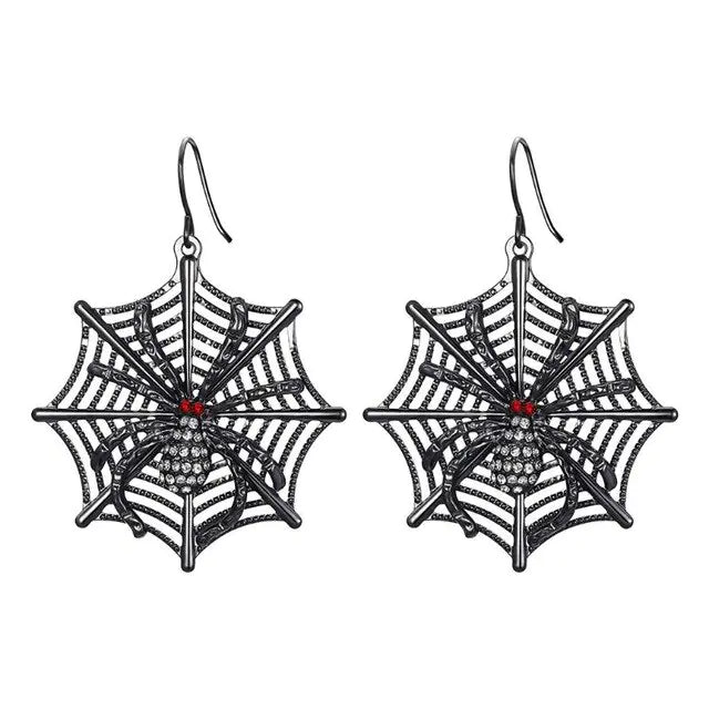 Halloween Spider Earrings - Alloy Metal Jewelry