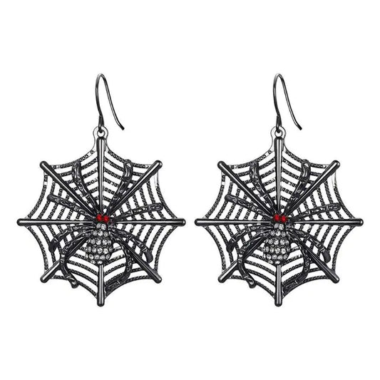 Halloween Spider Earrings - Alloy Metal Jewelry