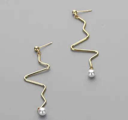 Silver Irregular Style Earrings for Women
