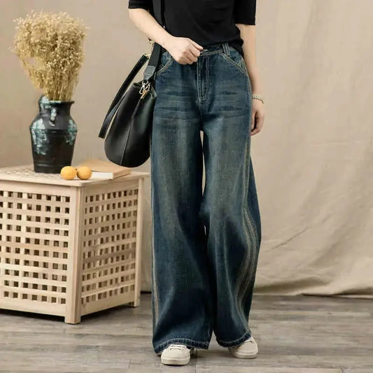 High Waist Loose Straight Wide Leg Pants for Women