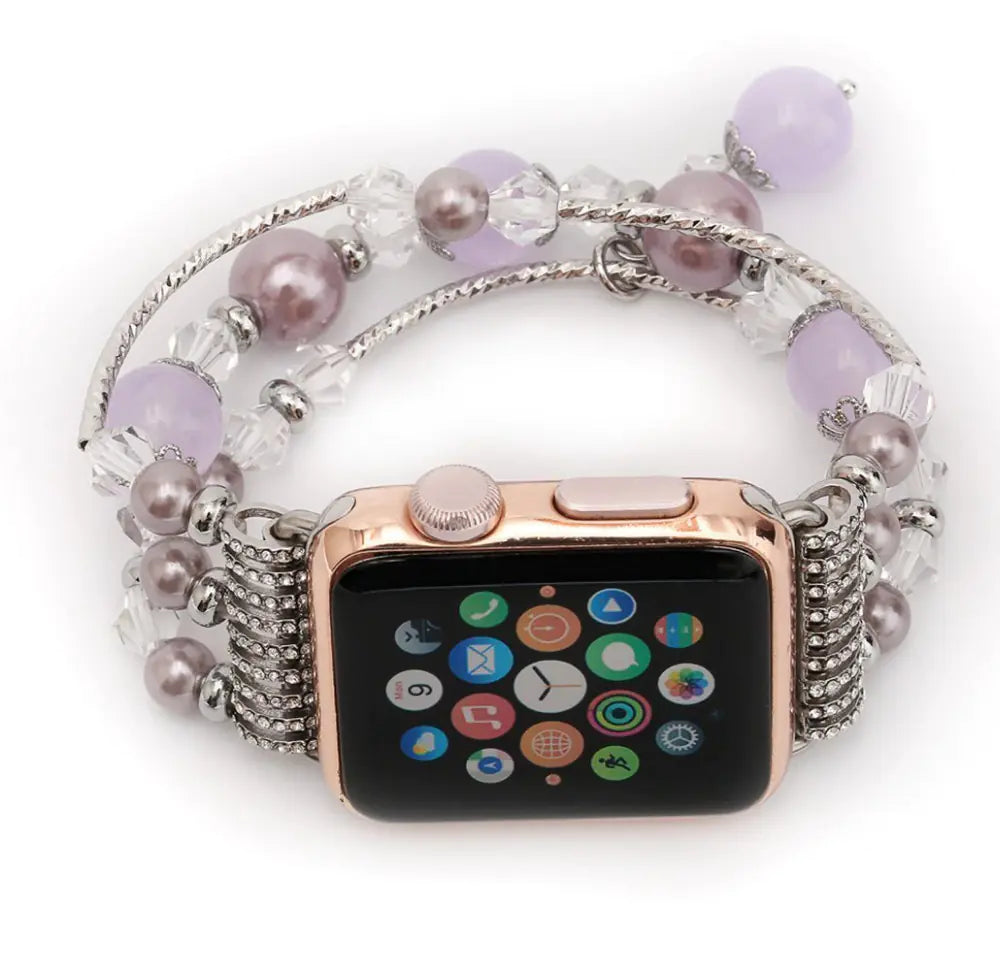Agate Crystal Sports Watch Band Jewelry