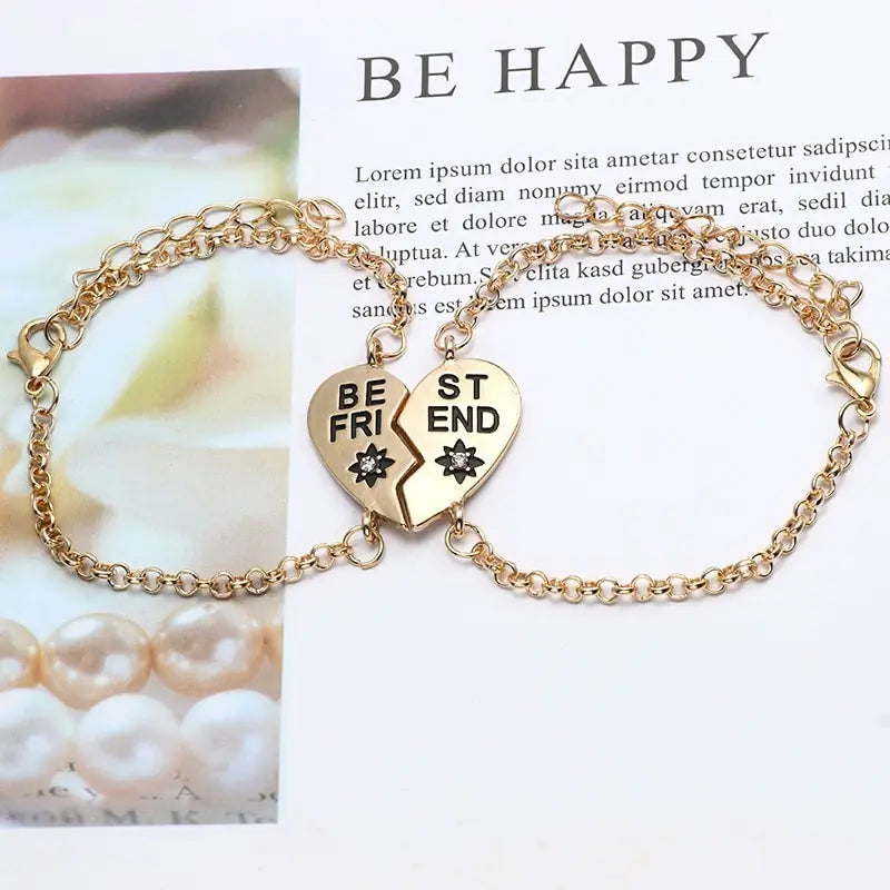 Best Friends Jewelry Bracelet for Women with Letters