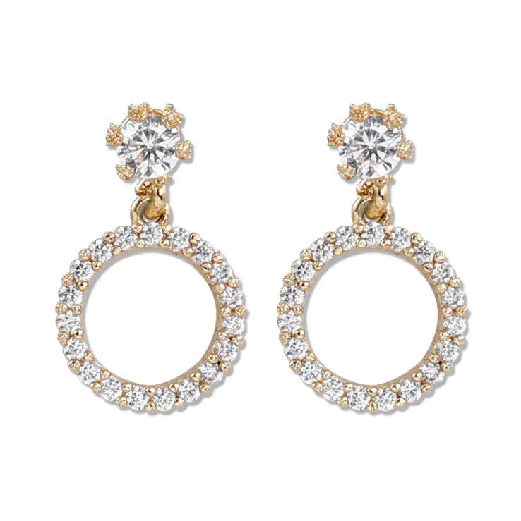 Mini Silver Circle Earrings for Women
